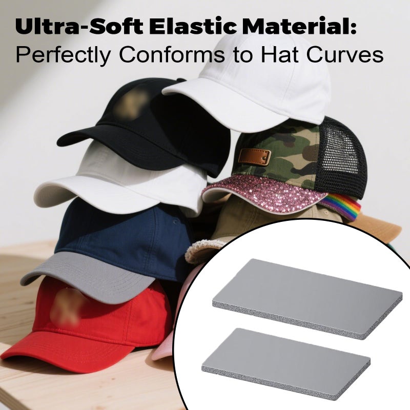 Play as Pro 6 Pack Grey Silicone Hot Press Pads Foam Pressing Pads,7.87"" x 3.35"" and 6.50"" x 2.60"" Heat Accessories Silicone Heat Mat Supplies Hat Press Accessories Up to 428F for DIY, Small Business & Home Use - Image 5